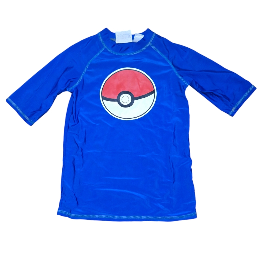 Blue Pokemon Kids Swim Rashguard